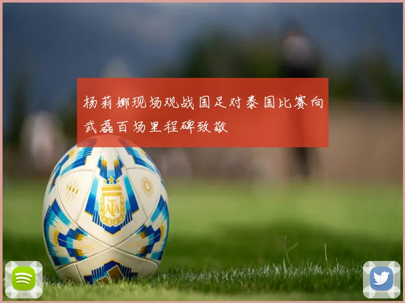 杨莉娜现场观战国足对泰国比赛向武磊百场里程碑致敬